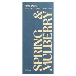 Spring & Mulberry, шоколад с финиками, чистый темный шоколад, 60 г (2,1 унции) купить в Киеве и Украине