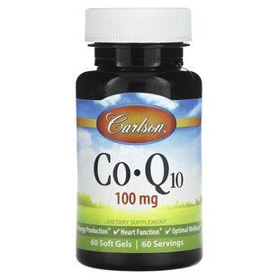 Коензим Q10 Carlson (Coenzyme Q10) 100 мг 60 капсул купить в Киеве и Украине