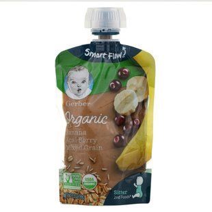 Дитяче пюре з банана ягід асаї і зернових Gerber (2nd Foods Baby Food) 99 г