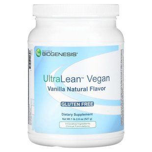 Nutra BioGenesis, UltraLean Vegan, натуральна ваніль, 527 г (1 фунт 2,6 унції)