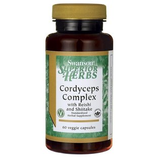 Комплекс Грибов Кордицепс, Cordyceps Complex, Swanson, 60 капсул купить в Киеве и Украине