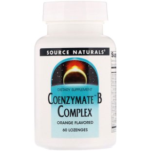 Комплекс витаминов B, апельсиновый вкус, Coenzymate B Complex, Source Naturals, 60 леденцов купить в Киеве и Украине