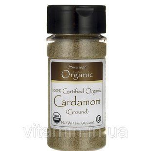 100% сертифицированный органический кардамон (молотый), 100% Certified Organic Cardamom (Ground), Swanson, 91 грам купить в Киеве и Украине