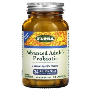 Покращений пробіотик для дорослих Flora (Advanced Adults Probiotic) 34 млрд КУО 30 капсул