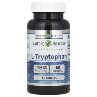 Amazing Nutrition, L-Tryptophan, 1,000 mg, 60 Tablets купить в Киеве и Украине