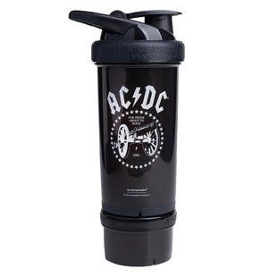 Шейкер 2 в 1 с контейнером внизу и мягкой ручкой-петлей SmartShake (Revive Rockband AC/DC) 750 мл купить в Киеве и Украине