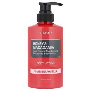 Kundal, Honey & Macadamia Body Lotion, Amber Vanilla, 16.9 fl oz (500 ml)