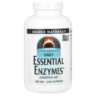 Ферменти для травлення Source Naturals (Essential Enzymes) 500 мг 240 капсул