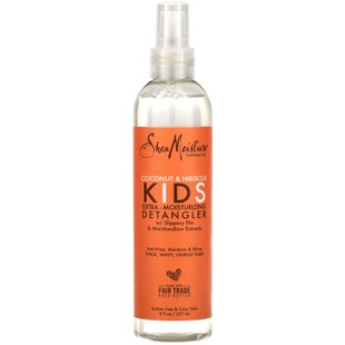 Детский экстра-увлажняющий спрей, кокос и гибискус, Kids Extra-Moisturizing Detangler, Coconut & Hibiscus, SheaMoisture, 237 мл купить в Киеве и Украине