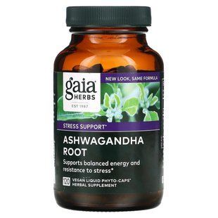Корень ашвагандхи Gaia Herbs (Ashwagandha root) 350 мг 120 капсул купить в Киеве и Украине