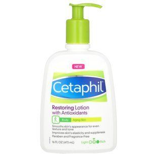 Cetaphil, Восстанавливающий лосьон с антиоксидантами, средний, без отдушек, 16 жидких унций (473 мл) купить в Киеве и Украине