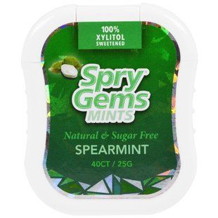 Spry Germs, mint candies, peppermint, Xlear, 40 pieces, 25 g