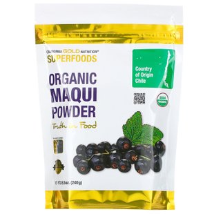 Органический порошок аристотелии чилийской California Gold Nutrition (Superfoods Organic Maqui Powder) 240 г купить в Киеве и Украине