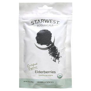 Starwest Botanicals, Organic Elderberries, 3.17 oz (89.9 g) купить в Киеве и Украине
