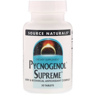 Пикногенол максимальный Source Naturals (Pycnogenol Supreme) 30 таблеток купить в Киеве и Украине