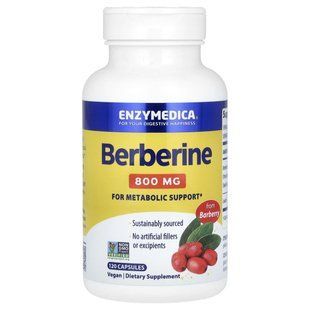 Enzymedica, Berberine, 800 mg, 120 Capsules (400 mg per Capsule) купить в Киеве и Украине