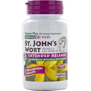 Зверобой Nature's Plus (St. John's Wort Herbal Actives) 450 мг 60 таблеток купить в Киеве и Украине