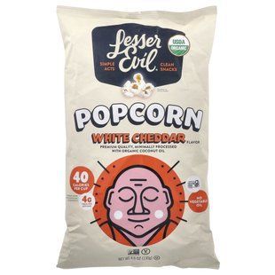LesserEvil, Popcorn, White Cheddar , 4.6 oz (130 g) купить в Киеве и Украине