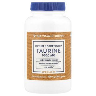 The Vitamin Shoppe, Double Strength Taurine, 1,000 mg, 100 Vegetable Capsules купить в Киеве и Украине