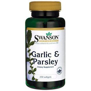 Часник і петрушка, Garlic,Parsley, Swanson, 250 капсул