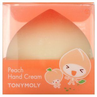 Peach hand cream, Tony Moly, 1.05 ounces (30 g).