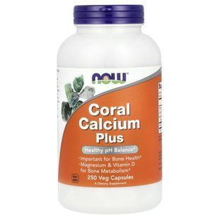 Кораловий Кальцій плюс Now Foods (Coral Calcium Plus) 250 вегетаріанських капсул