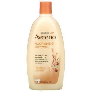 Поживний гель для душу пребіотичний овес + мигдальна олія Aveeno (Nourishing Body Wash Prebiotic Oat + Almo) 532 мл