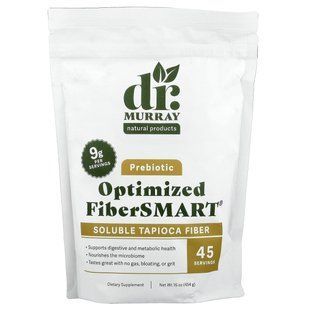 Dr. Murray's, Prebiotic, Optimized FiberSMART&reg; Soluble Tapioca Fiber, 16 oz (454 g) купить в Киеве и Украине