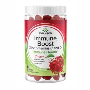 Immune Boost with Cherry Flavor Swanson (Immune Boost with Acerola, Zinc, Vitamins C and D) 60 Gummies