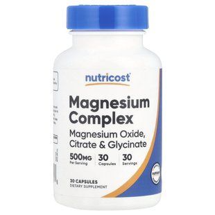 Nutricost, Magnesium Complex, 500 mg, 30 Capsules купить в Киеве и Украине