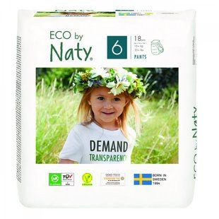 Органические подгузники трусики Eco by Naty Размер 6 (от 16+ кг) 18 шт купить в Киеве и Украине