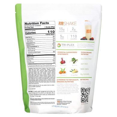 310 Nutrition, Meal Replacement Shake, Vanilla, 28.6 oz (812 g)