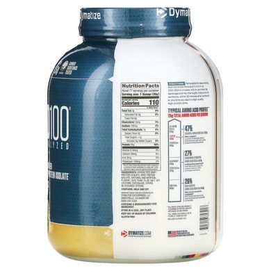 ISO100 hydrolysate, 100%-whey protein isolate, exquisite vanilla, Dymatize Nutrition, 2.3 kg
