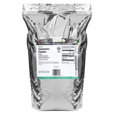 Немецкая ромашка органик цветы Frontier Natural Products (German Chamomile) 453 г купить в Киеве и Украине