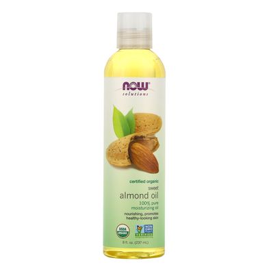 Олія мигдалю органічне Now Foods (Sweet Almond Oil Solutions) 237 мл