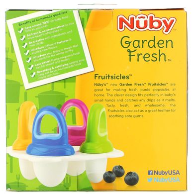 Формы для приготовления мороженого фрукты Nuby (Garden Fresh Fruitsicles) 4 шт купить в Киеве и Украине