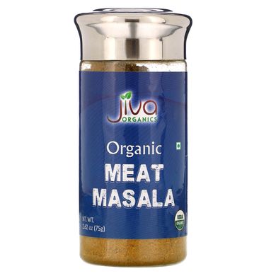 Органічне м'ясо масала, Organic Meat Masala, Jiva Organics, 75 г