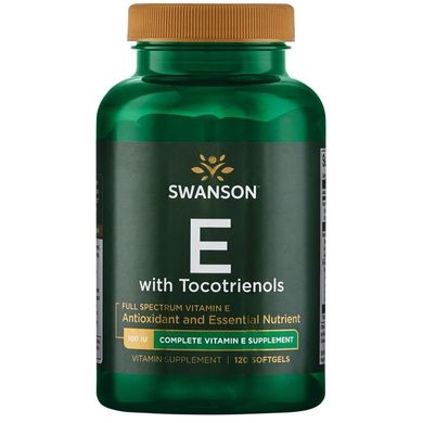 Вітамін Е з Токотриенол - повний спектр, Vitamin E with Tocotrienols - Full Spectrum, Swanson, 120 капсул