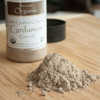100% сертифікований органічний кардамон (мелений), 100% Certified Organic Cardamom (Ground), Swanson, 91 г