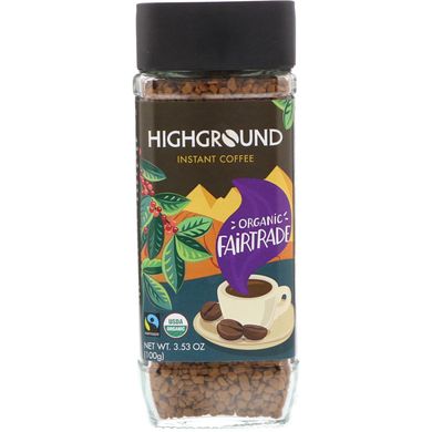 Органічна розчинна кава, середній, Highground Coffee, 100 г