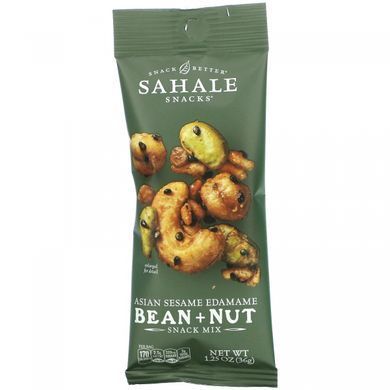 Sahale Snacks, Snack Mix, Asian Sesame, Edamame Beans + Nuts, 9 Packs, 1.25 oz (36 g) Each