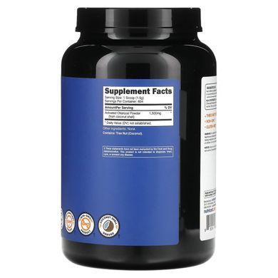 Nutricost, Activated Charcoal Powder, Unflavored, 2 lb (907 g) купить в Киеве и Украине