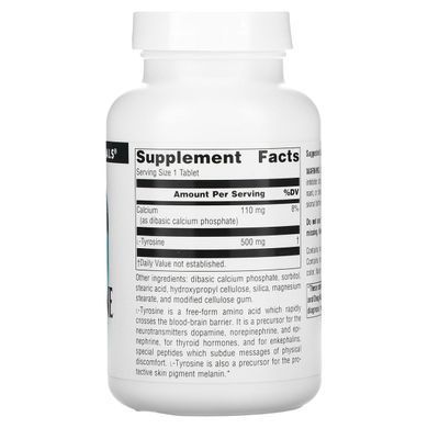 L-Tyrosine, Source Naturals, 500 mg, 100 tablets