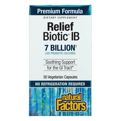 ReliefBiotic, Natural Factors, 7 миллиардов активных клеток, 30 вегетарианских капсул купить в Киеве и Украине