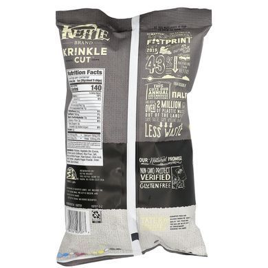 Картопляні чіпси, сіль і свіжий мелений перець, Kettle Foods, 142 г (5 унцій)