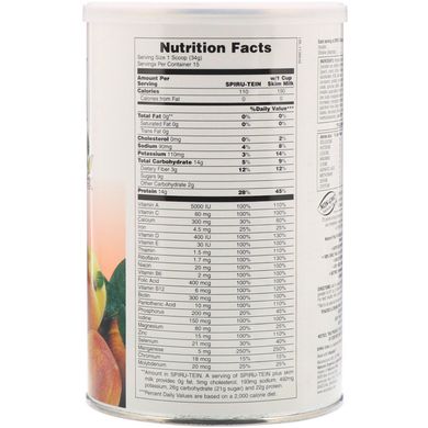 Протеїн з високим вмістом білка смак персика та вершків Nature's Plus (Protein Energy Meal) 510 г