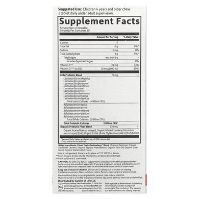 Garden of Life, Organic Kids+, Probiotics + Vitamins C & D, Watermelon , 30 Yummy Chewables купить в Киеве и Украине