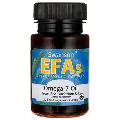 Омега 3-6-7-9, Omeгa-7 Oil From Sea Buckthorn Oil, Swanson, 450 мг, 30 капсул купить в Киеве и Украине