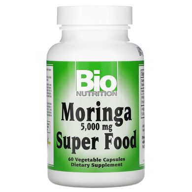 Суперпродукт Морінга, Bio Nutrition, 5000 мг, 60 рослинних капсул
