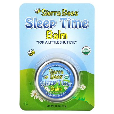Бальзам для спокійного сну, лаванда і ромашка, Sierra Bees, 17 г